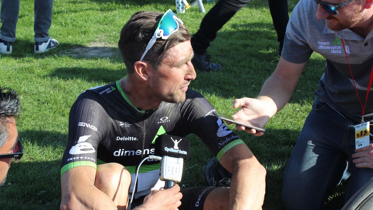 Bernie Eisel speaks to the press