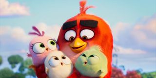 Red with hatchlings in The Angry Birds Movie 2