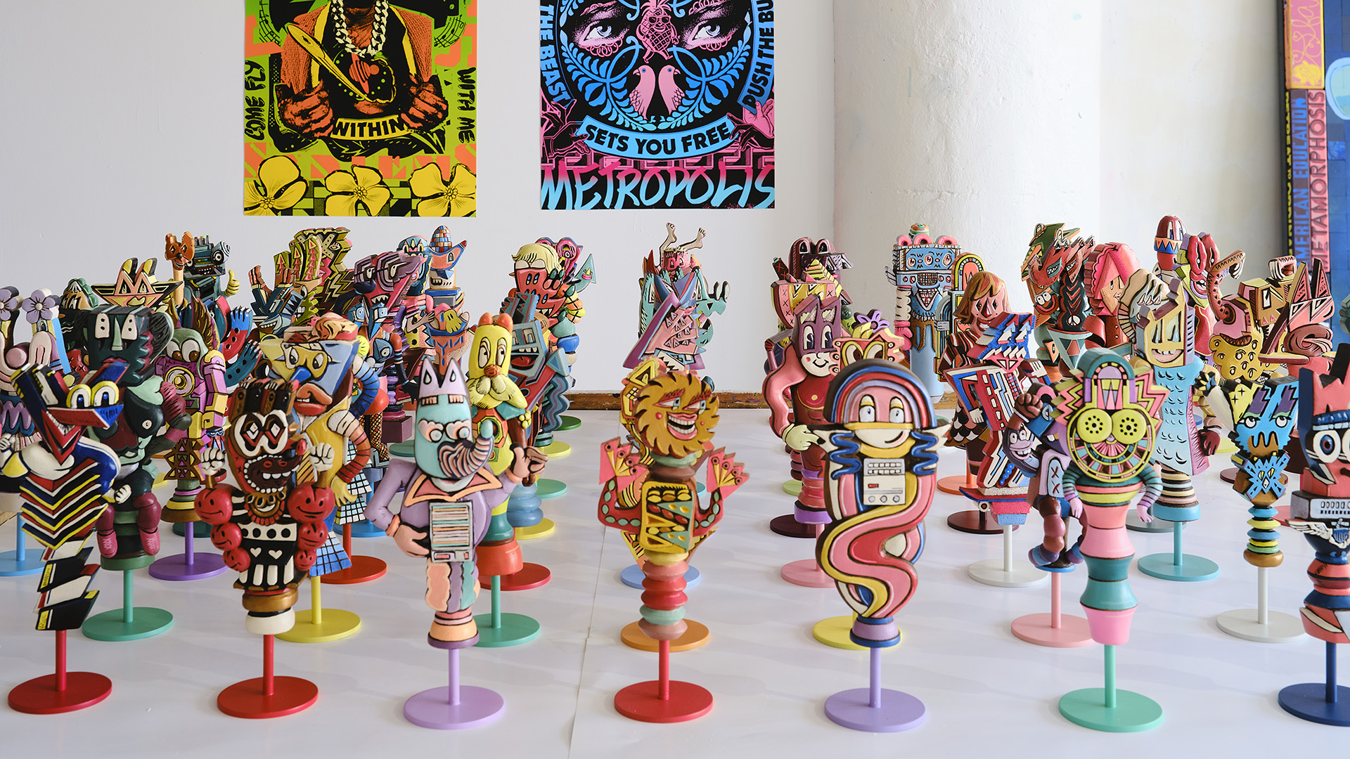 A selection of images from Herman Miller's recent collaboration with two modern artists.