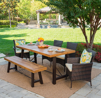 Olivia Outdoor 6 Piece Acacia Wood Dining Set | Was $1,050.00, now $599.97