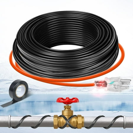Rylpoint 50ft Heat Tape for Water Pipes, Roof Snow De-Icing, Rv Heating Cable,120 Volt 8w/ft