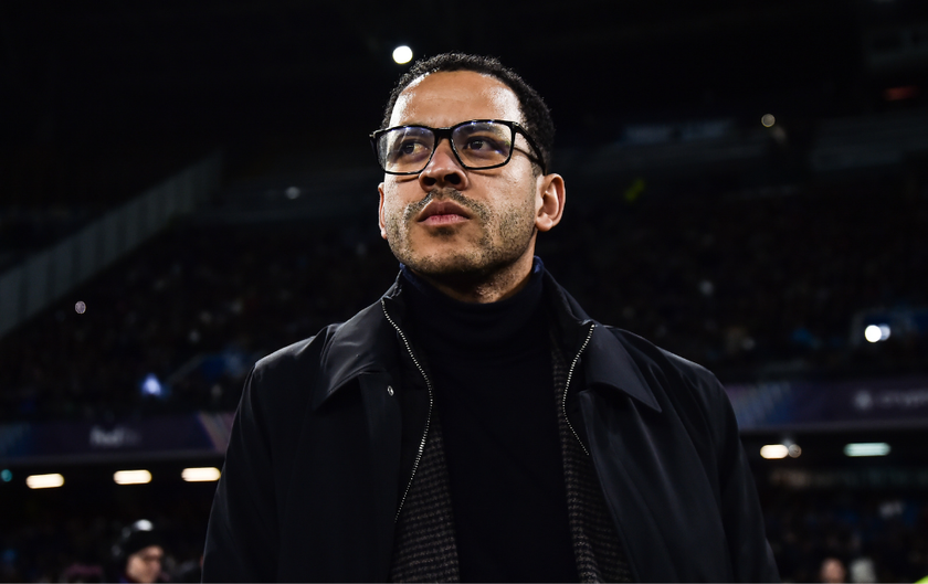 Liam Rosenior coach of Chelsea FC during the UEFA Champions League 2025/26 League Phase MD8 match between SSC Napoli and Chelsea FC at Stadio Diego Armando Maradona on January 28, 2026 in Naples, Italy. 