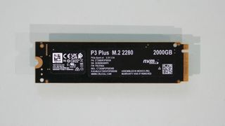 Crucial P3 Plus 2TB NVMe SSD on a white background