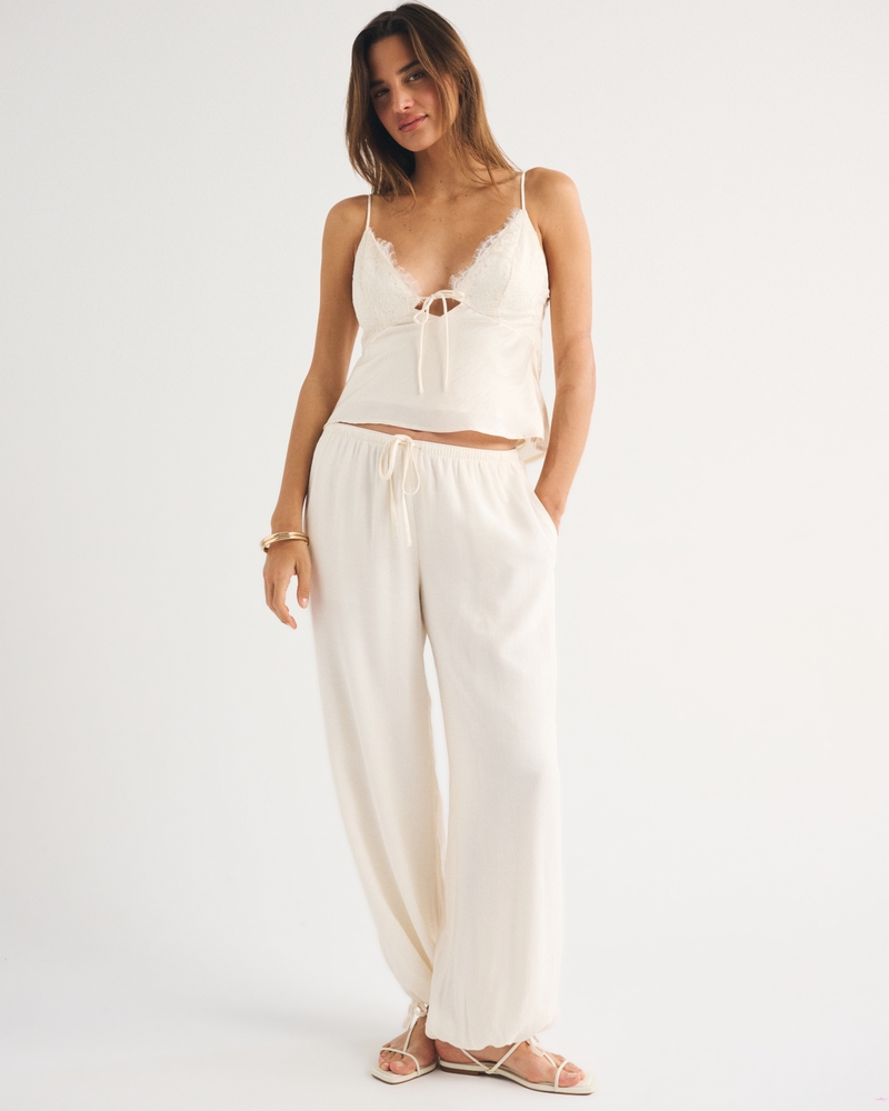 Convertible Crinkle Balloon Pull-On Pant
