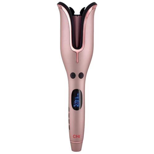 Chi Spin N Curl, Curling Iron for Healthy & Shiny Effortless Curls & Waves, Provides Preset Temperature Settings for Each Hair Texture, Rose Gold