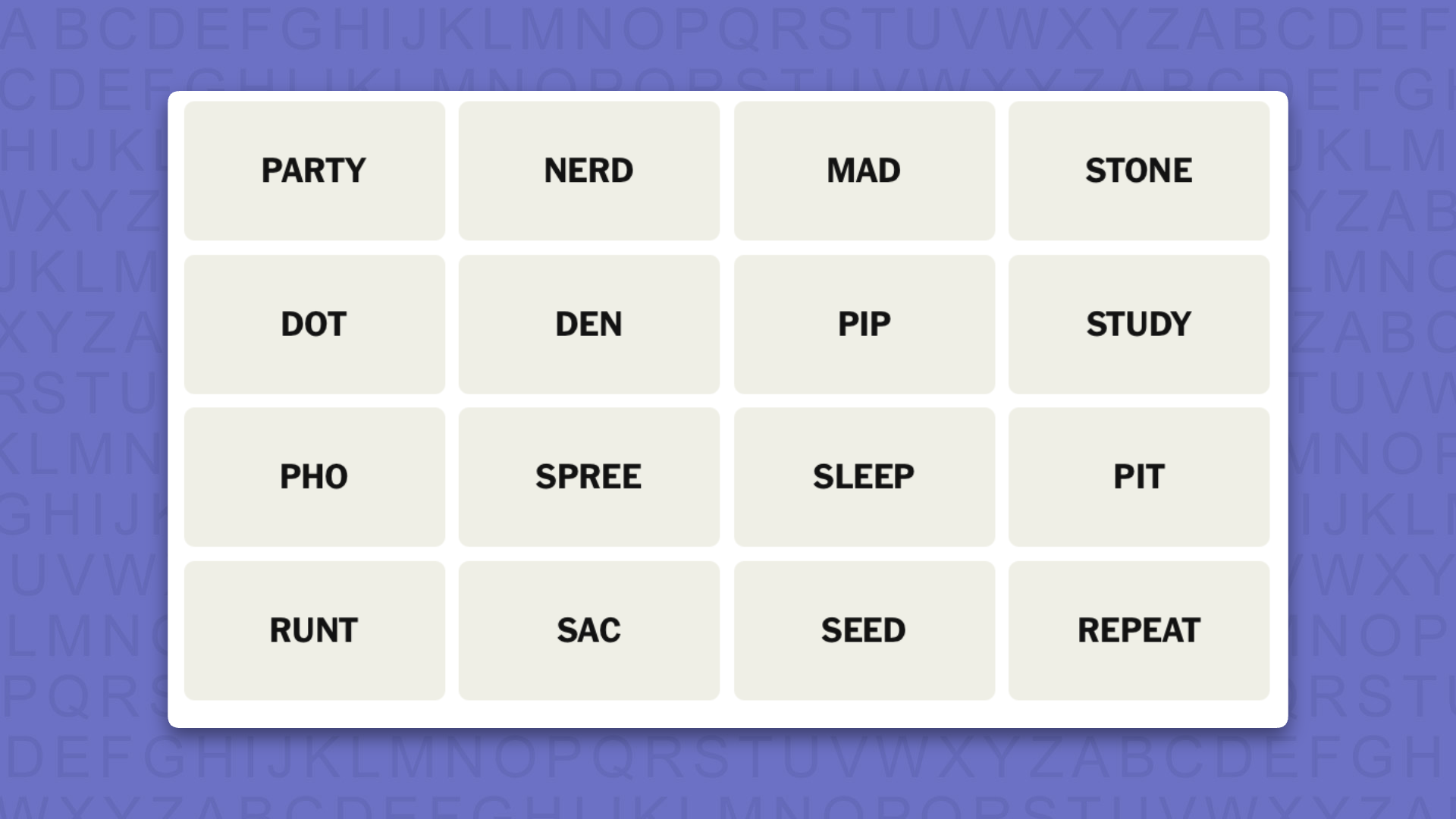 NYT Connections hints for game 1127 on a purple background