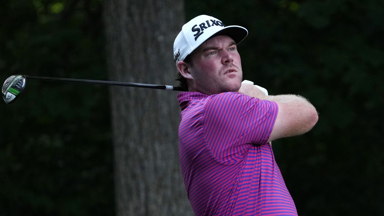 Grayson Murray hits a golf shot