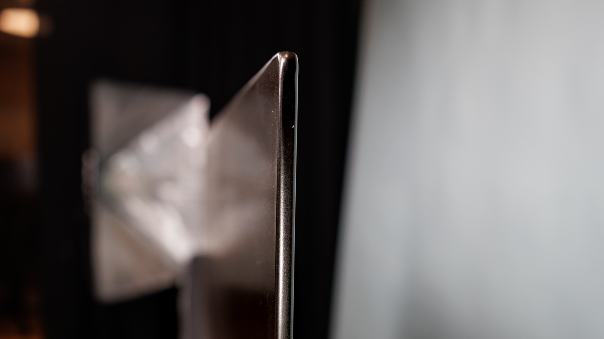 The edge of a Roku Pro Series OLED TV screen