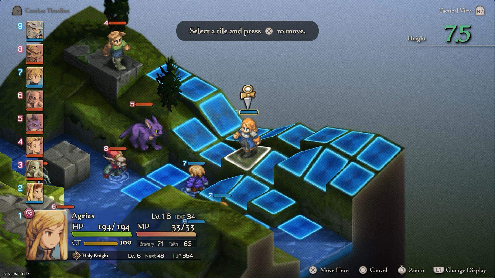 In-game screenshot of a battle in Final Fantasy Tactics: The Ivalice Chronicles