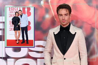 Liam Payne main image and drop in of him with Cheryl Cole on Brits red carpet