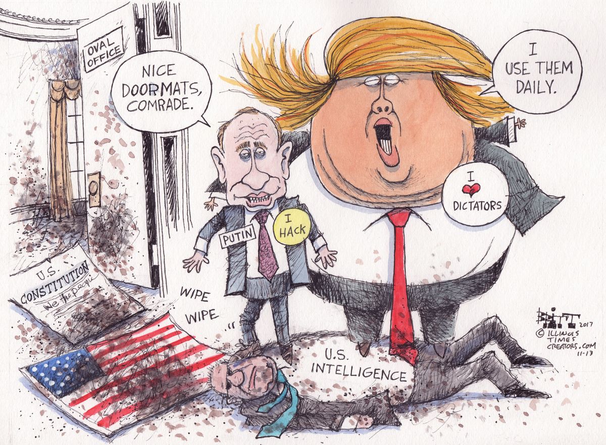 Political cartoon U.S. Trump Putin intelligence agencies | The Week