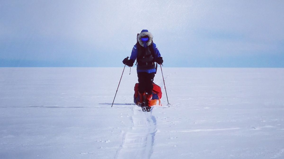 Preet Chandi training for skiing to the south pole