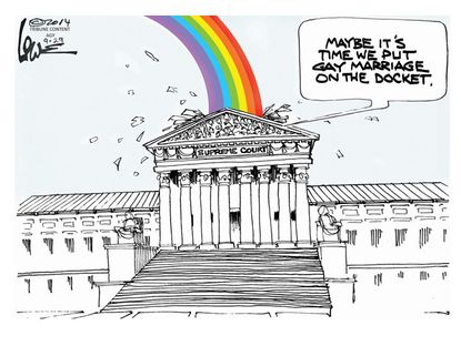 Political cartoon Supreme Court gay marriage