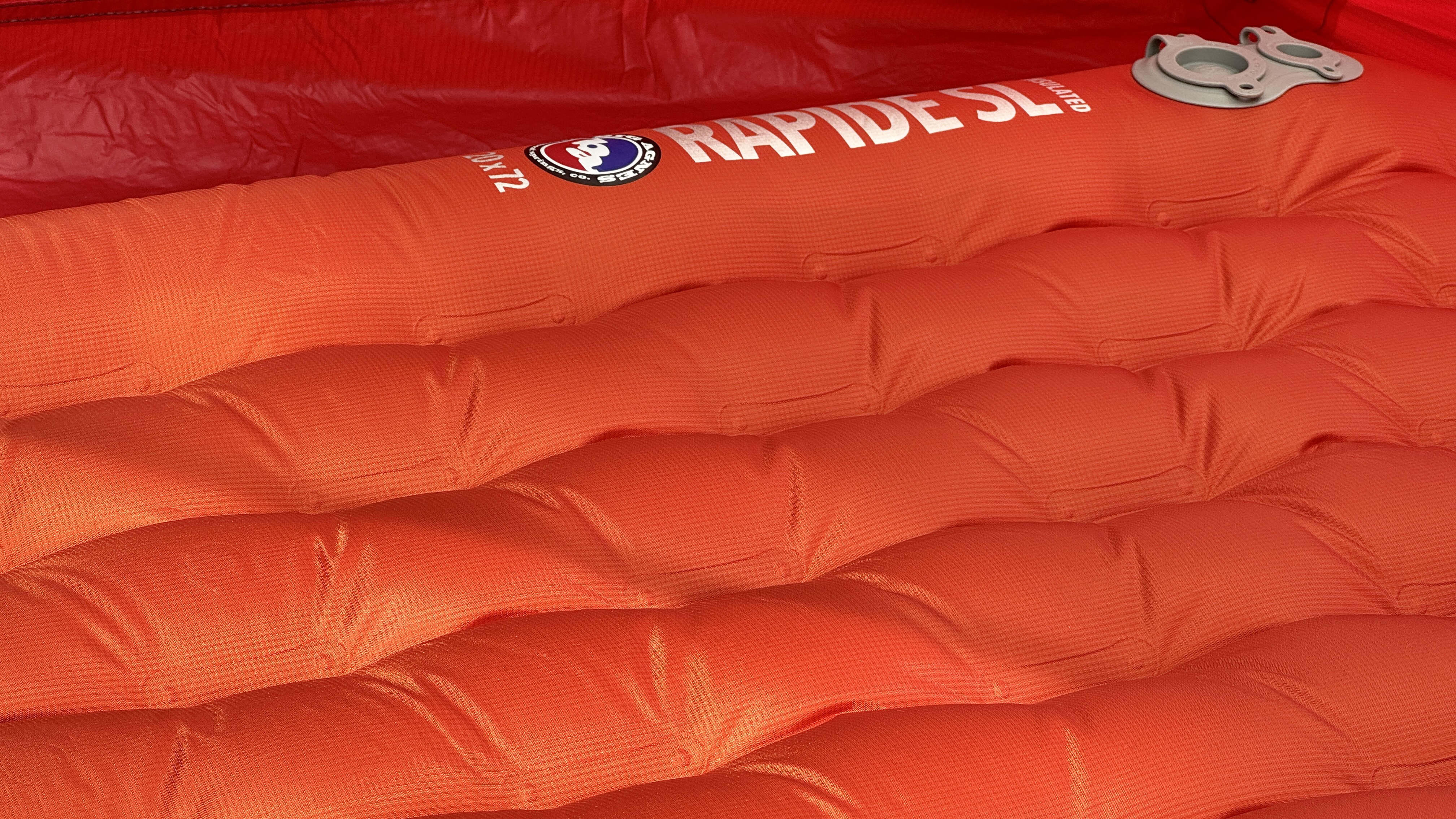 Big Agnes Rapide SL insulated sleeping pad in use
