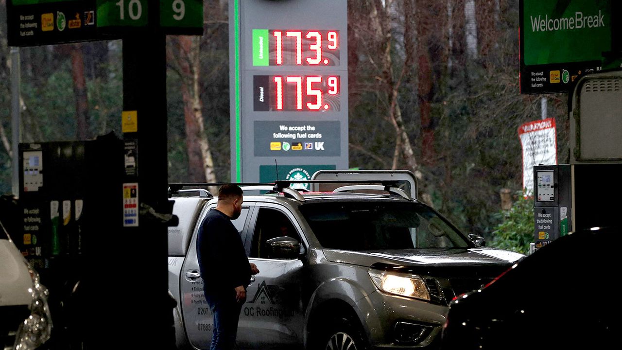 Man at a petrol station