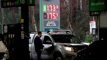 Man at a petrol station