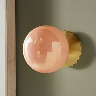 Pink Sconce Globe Wall Light