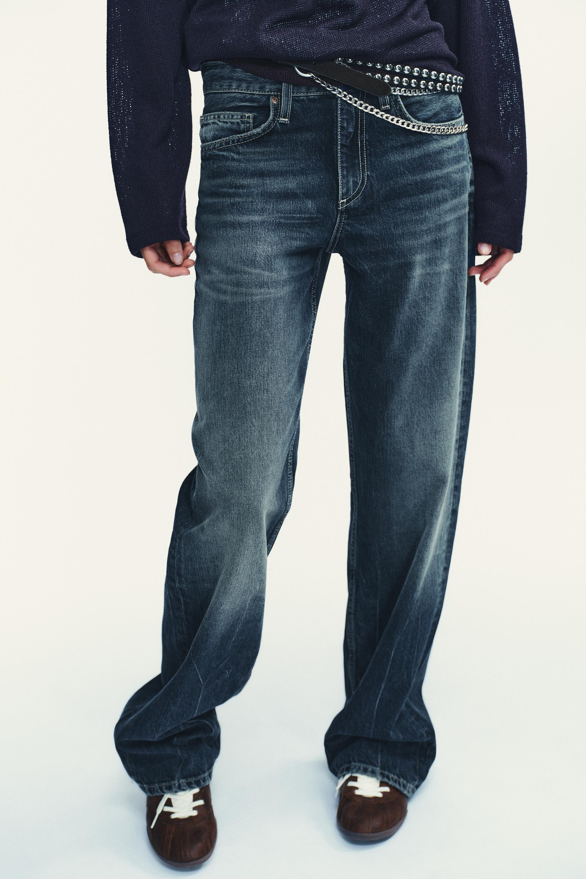 Trf Low Rise Wide Leg Jeans