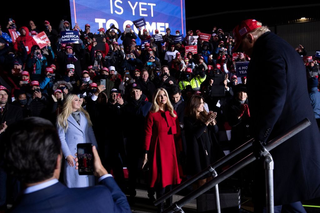 Trump exits the stage