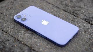 Back of the purple iPhone 12 mini