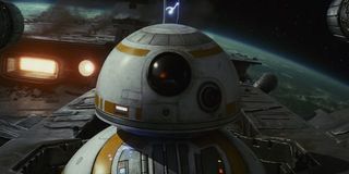 BB-8 On Poe's ship in The Last Jedi