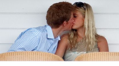 Prince Harry and Chelsy Davy kiss