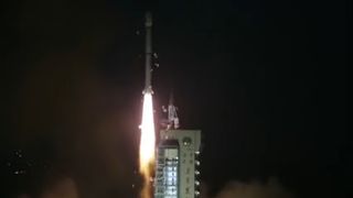 A Chinese Long March 4C rocket launches the Gaofen-12 (02) Earth observation satellite to orbit.