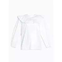 **MATERNITY White Poplin Pintuck Blouse Now £20 Was £29