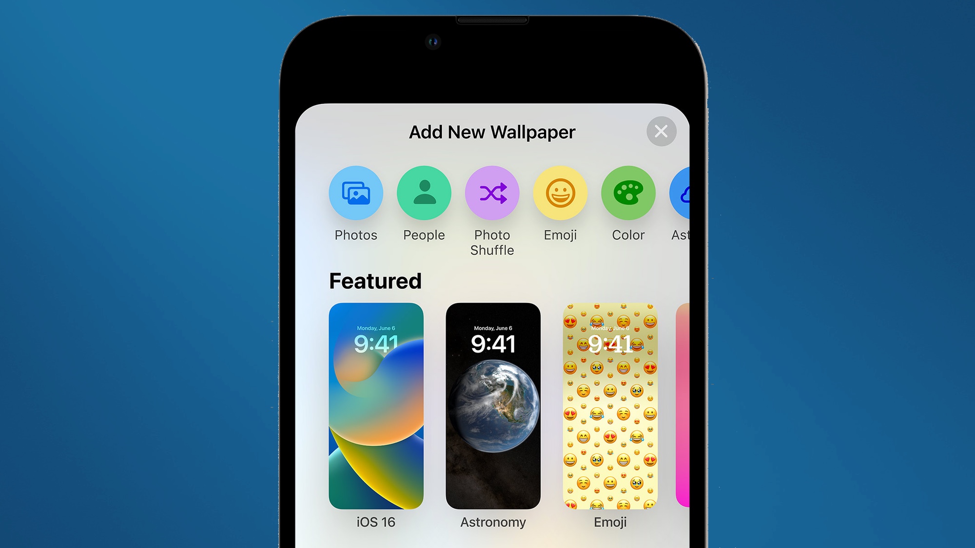 iOS 16 lock screen wallpaper options