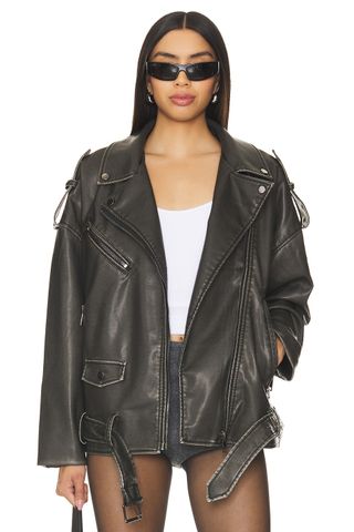 H&M + Oversized Biker Jacket