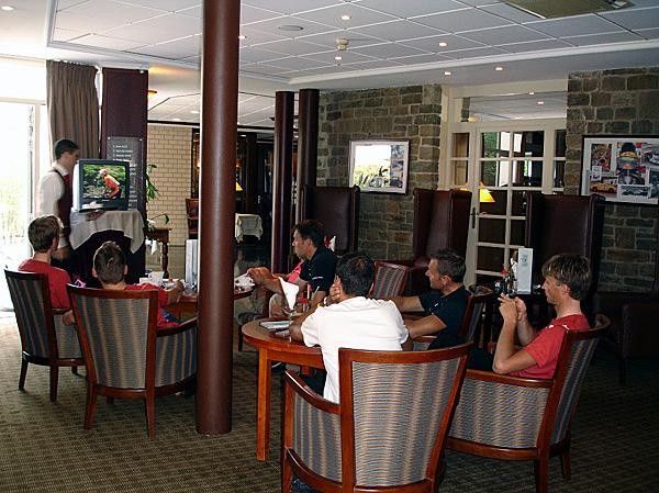 Watching the Tour on TV the team followed CSC's fortunes closely.