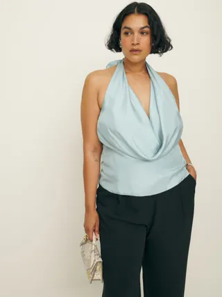 Reformation Holt Top In light blue 