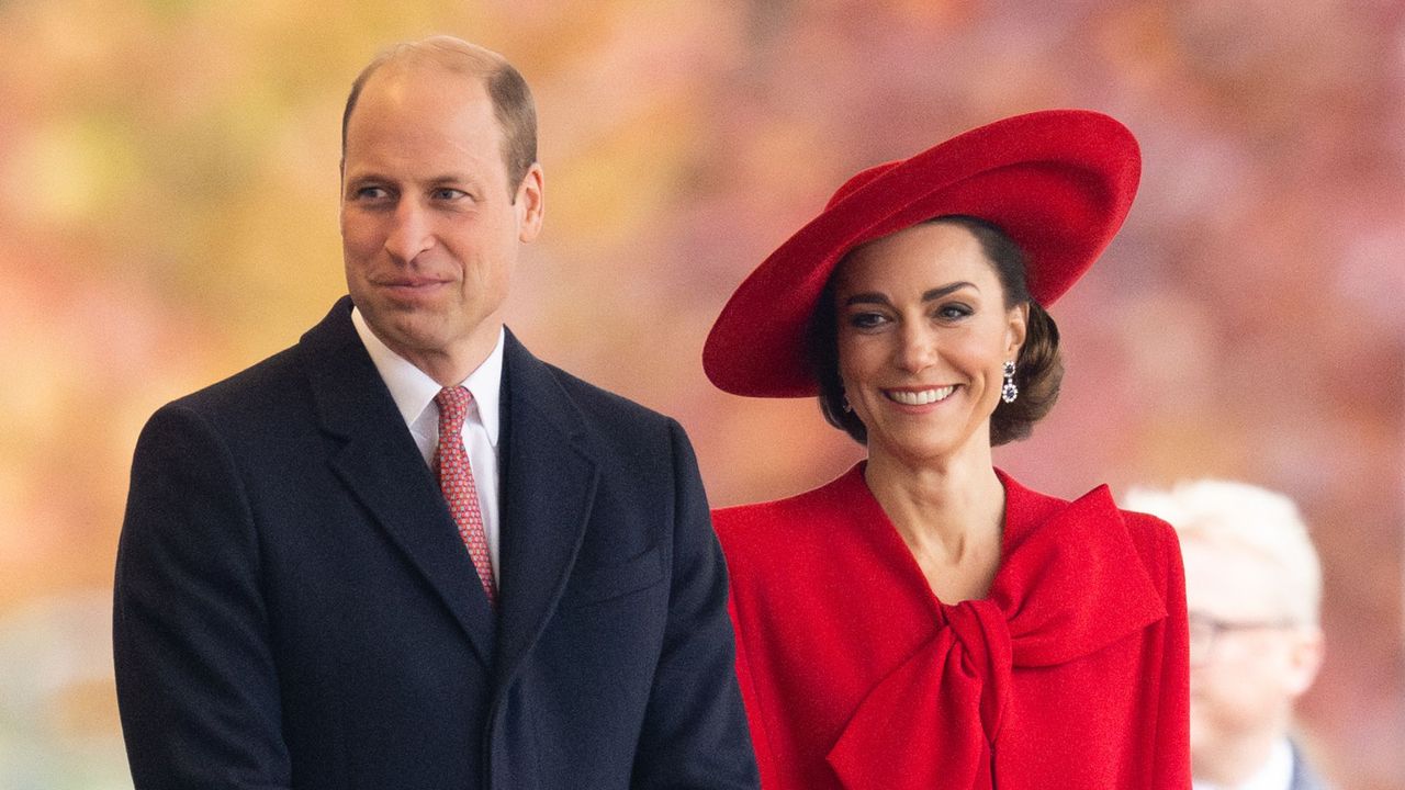 The Prince and Princess of Wales are photographed at the state visit of the President of the Republic of Korea