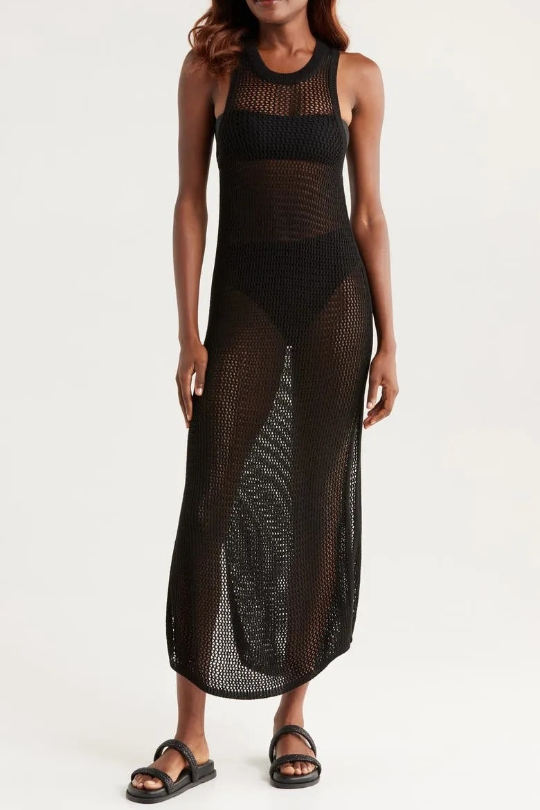 Nordstrom, Sheer Open Knit Cover-Up Dress