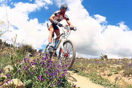 A rider on the trails in Adelaide, Australia.