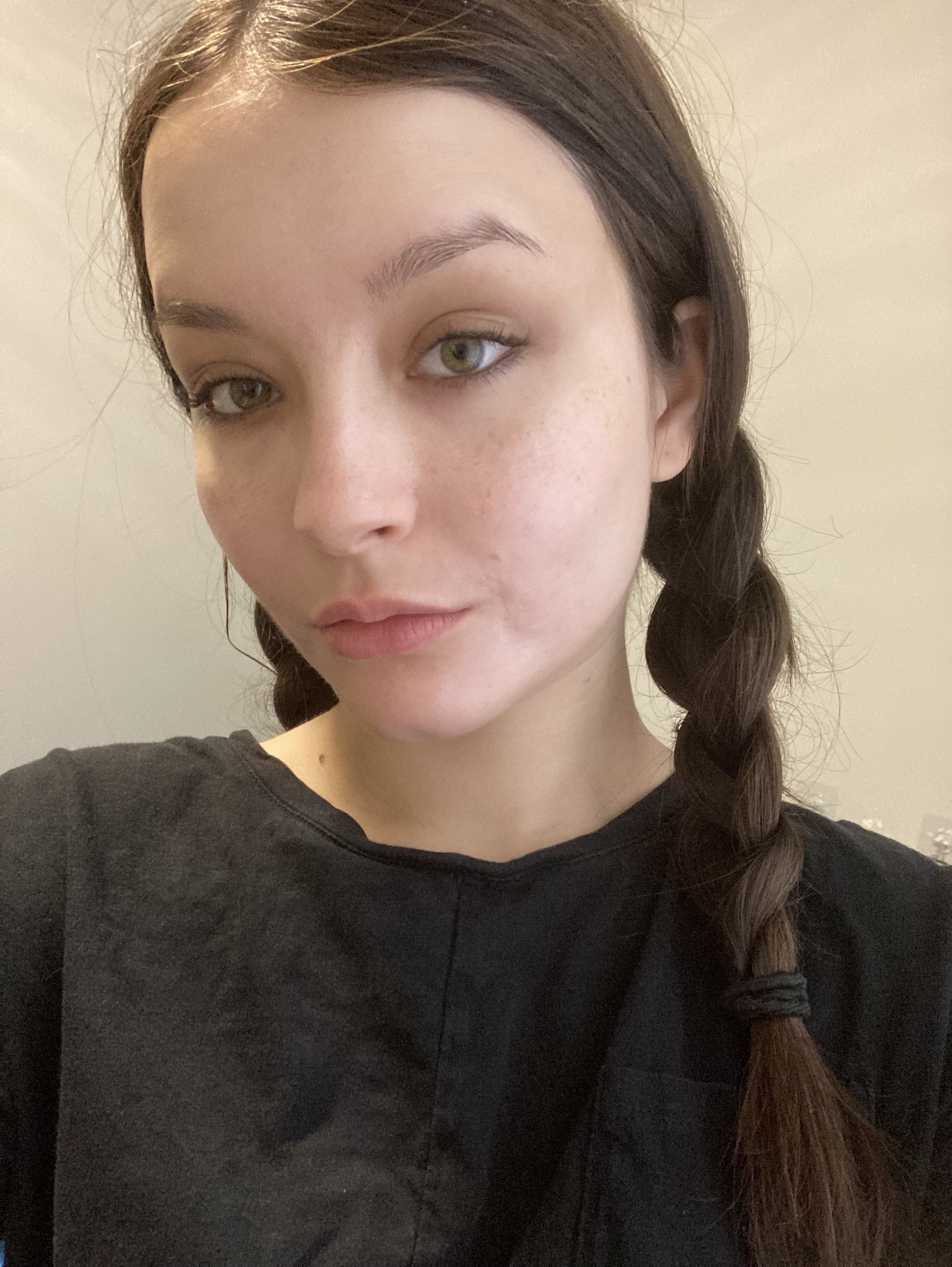 Bre, a Marie Claire tester, after applying Neutrogena Smokey Kohl Eyeliner