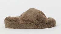 H&amp;M, Faux Fur Slippers $17.99
