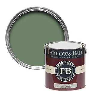 Farrow & Ball Calke green on white background