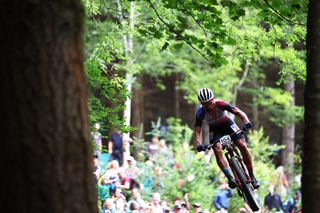 GLENTRESS FOREST - PEEBLES, SCOTLAND - AUGUST 12: Peter Sagan of Slovakia competes during the Men Elite Cross-country Olympic at the 96th UCI Cycling World Championships Glasgow 2023, Day 10 / #UCIWT / on August 12, 2023 in Glentress Forest - Peebles, Scotland. (Photo by Dean Mouhtaropoulos/Getty Images)