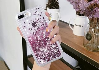 Maxdara Glitter iPhone 8 Plus waterfall case