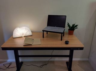 The Elevate 120 standing desk fully built
