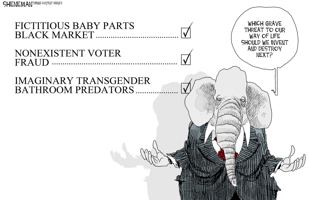 Political Cartoon U.S. GOP Lies