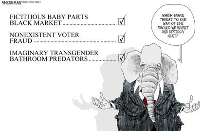Political Cartoon U.S. GOP Lies