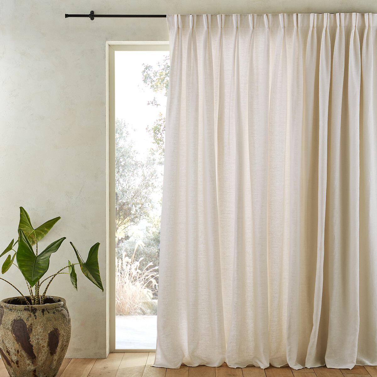 Cotton Lined Linen Curtain, Flemish Pleats, Colin