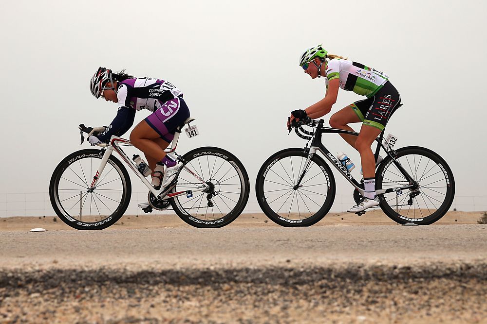Alexandra Nessmar, You Bae at Ladies Tour of Qatar stage 2