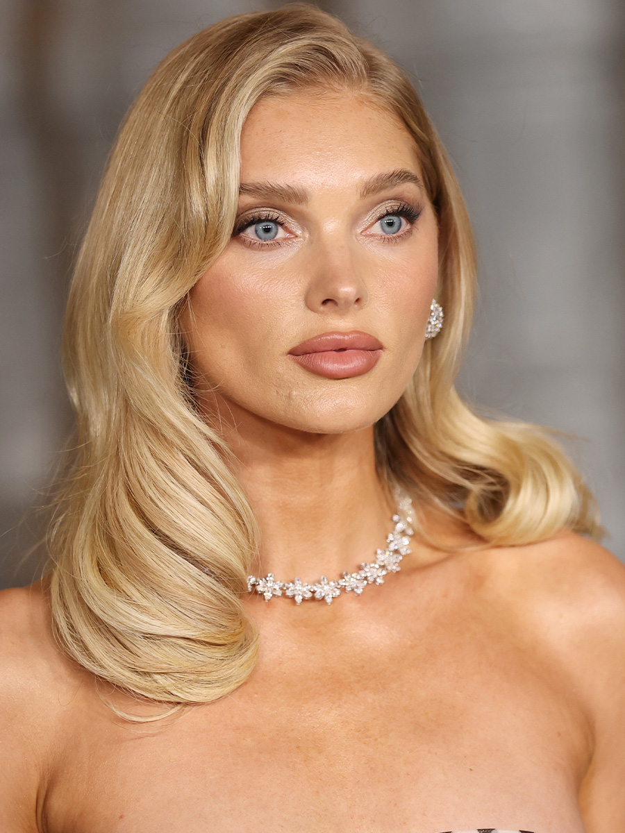 Elsa Hosk attends the 2025 LACMA Art + Film Gala at Los Angeles County Museum of Art with Old Hollywood-inspired hair