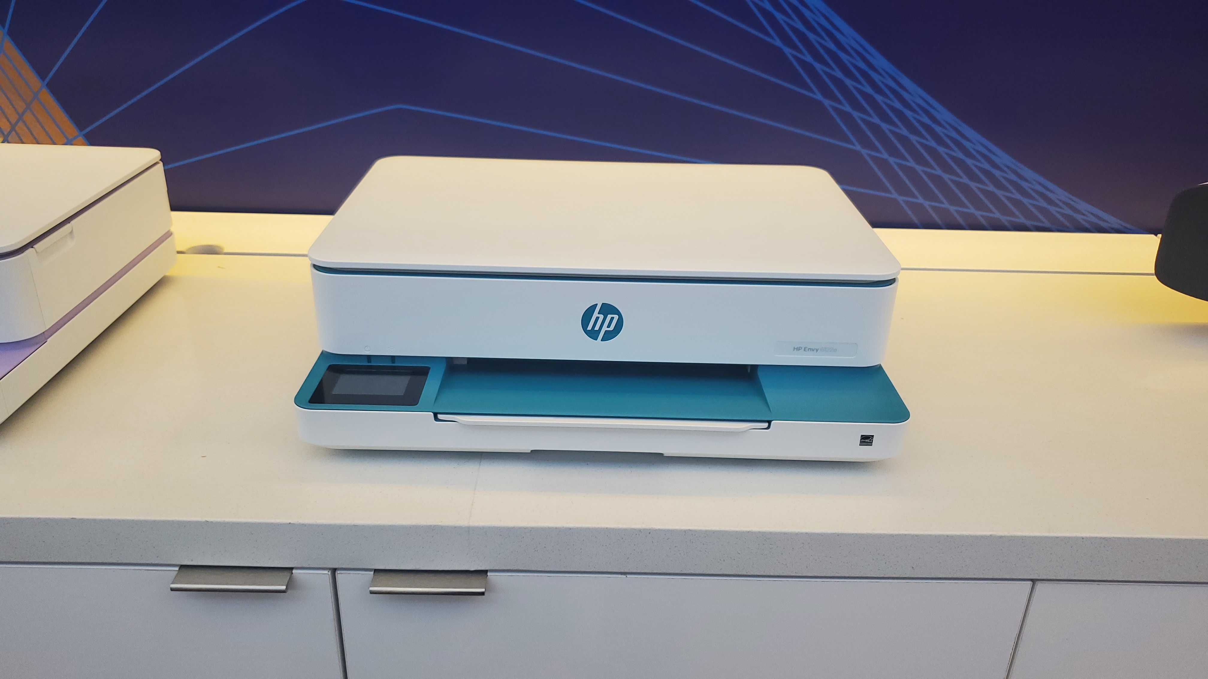 white HP printer