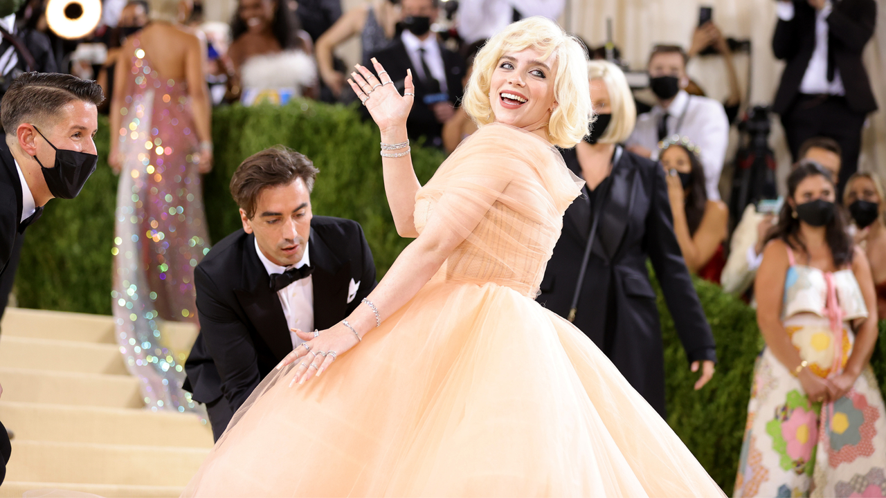 Co-chair Billie Eilish attends The 2021 Met Gala Celebrating In America: A Lexicon Of Fashion at Metropolitan Museum of Art on September 13, 2021 in New York City