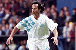Eric Di Meco in action for Marseille against Rangers in 1992.