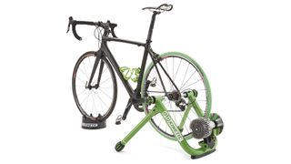 Kinetic Road Machine review: an image showing a bike attached to the trainer